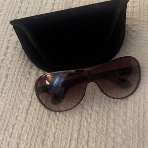Marc By Marc Jacobs Brown Gradient Shield Sunglasses